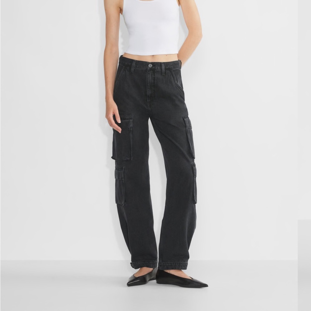 Denim Forum 90s Millie Hi Rise Cargo Jeans